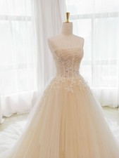 Margret - lace tube top A-line wedding dress.