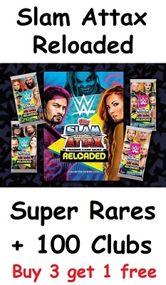 WWE Slam Attax Reloaded 100 Clubs + Super Rare Cards Hundred Club Rares Card  | eBay