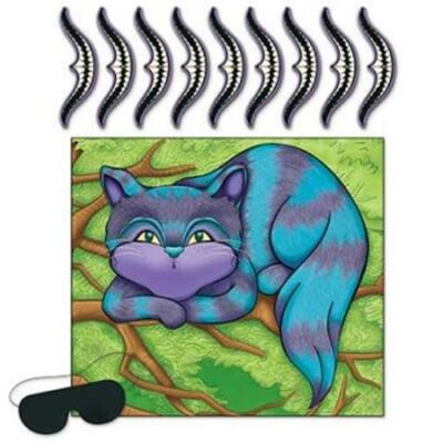 Pin The Smile On The Cheshire Cat Game (Mask And 9 Smiles Included