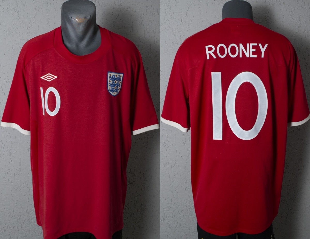 England Rooney Jersey 2010 World Cup Football Soccer Away Shirt