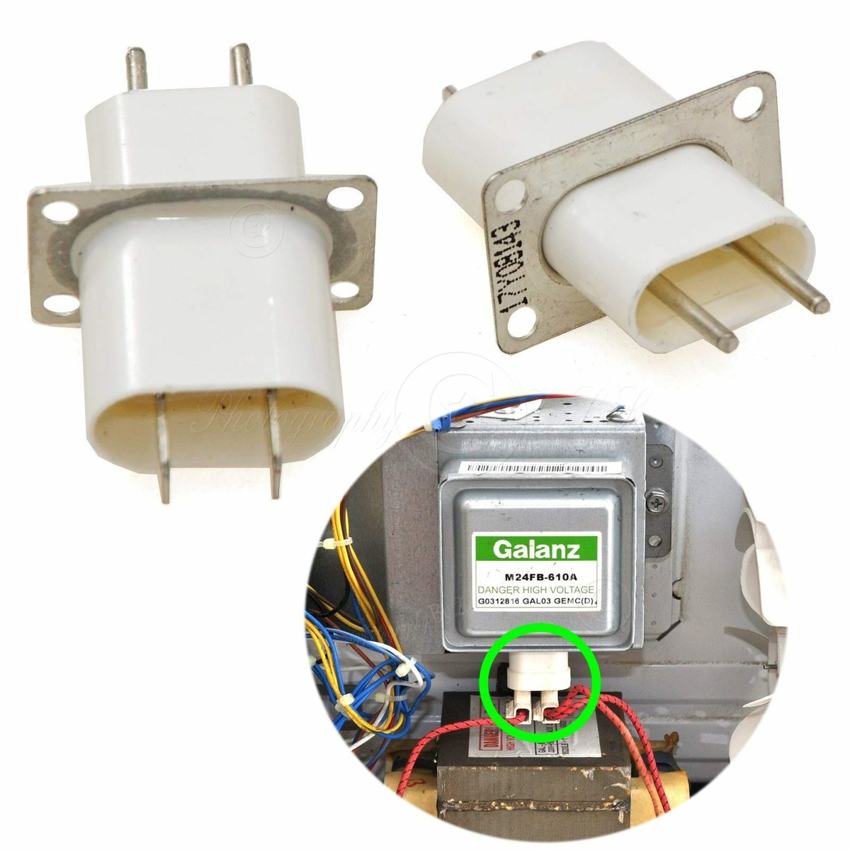 2x Universal Microwave Oven Magnetron Tube Pin Terminal For Galanz
