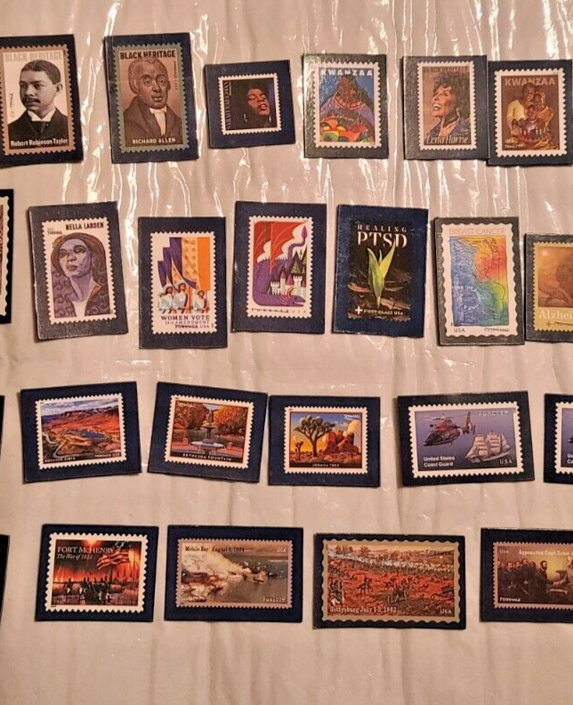Lot of 45 USPS Promo Stamp Military History/Battles/Medal Of