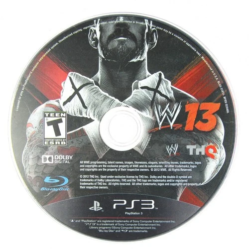 WWE 13 Playstation 3 Authentic Tested Disc Only