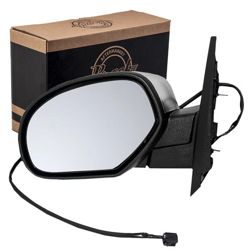 Power Mirror For 2007-2013 Silverado 1500 Brushed Chrome Cover Heated Left