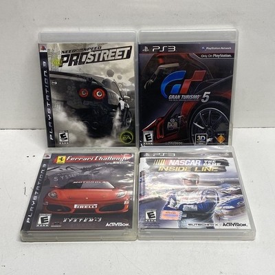 PS3 Racing Game Lot Gran Turismo 5 NFS ProStreet Ferrari NASCAR CIB