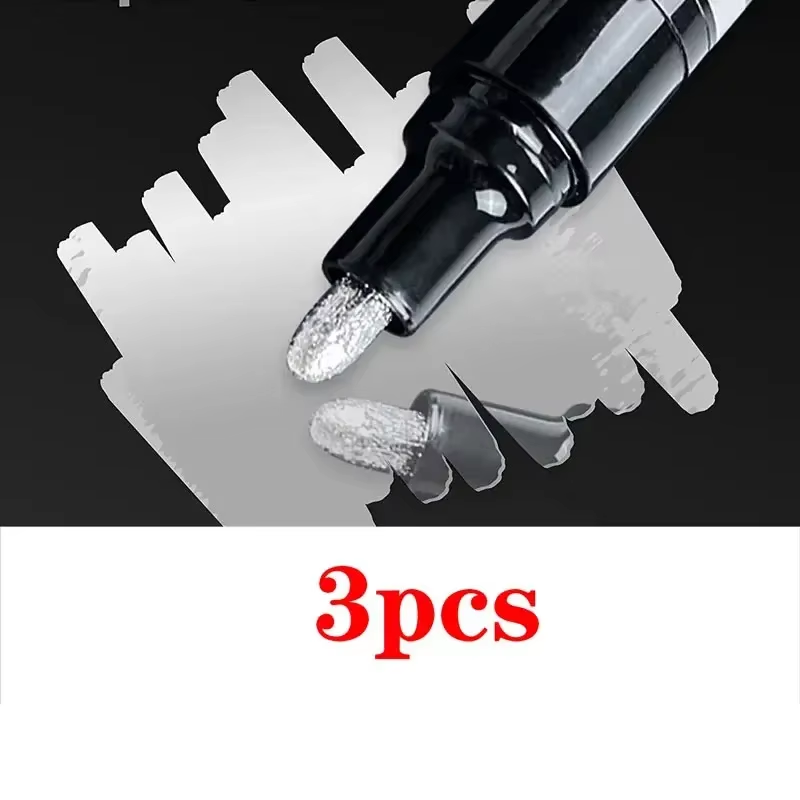 3/2/1Pc Chrome Mirror Marker Pen 2mm DIY Gold Silver Permanent UK
