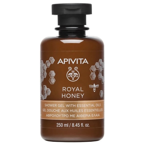Gel de ducha Apivita Royal Honey 250 ml con aceites esenciales, aceite de almendras y oliva