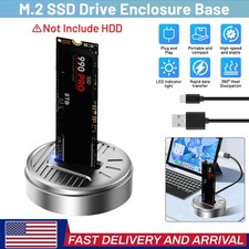 Tool-Free M.2 NVMe SSD Enclosure Dock 10Gbps  Aluminum USB-C for 2230 2242-2280