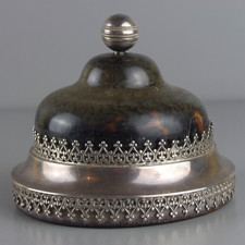 Victorian sterling silver & tortoiseshell reception bell William Comyns 1895