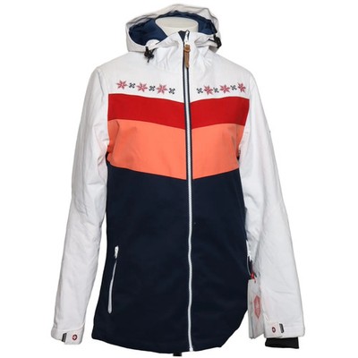 Alprausch, Skijacke, Damen, Größe: M, Weiß/Blau/Orange, Sonstiges #G5y