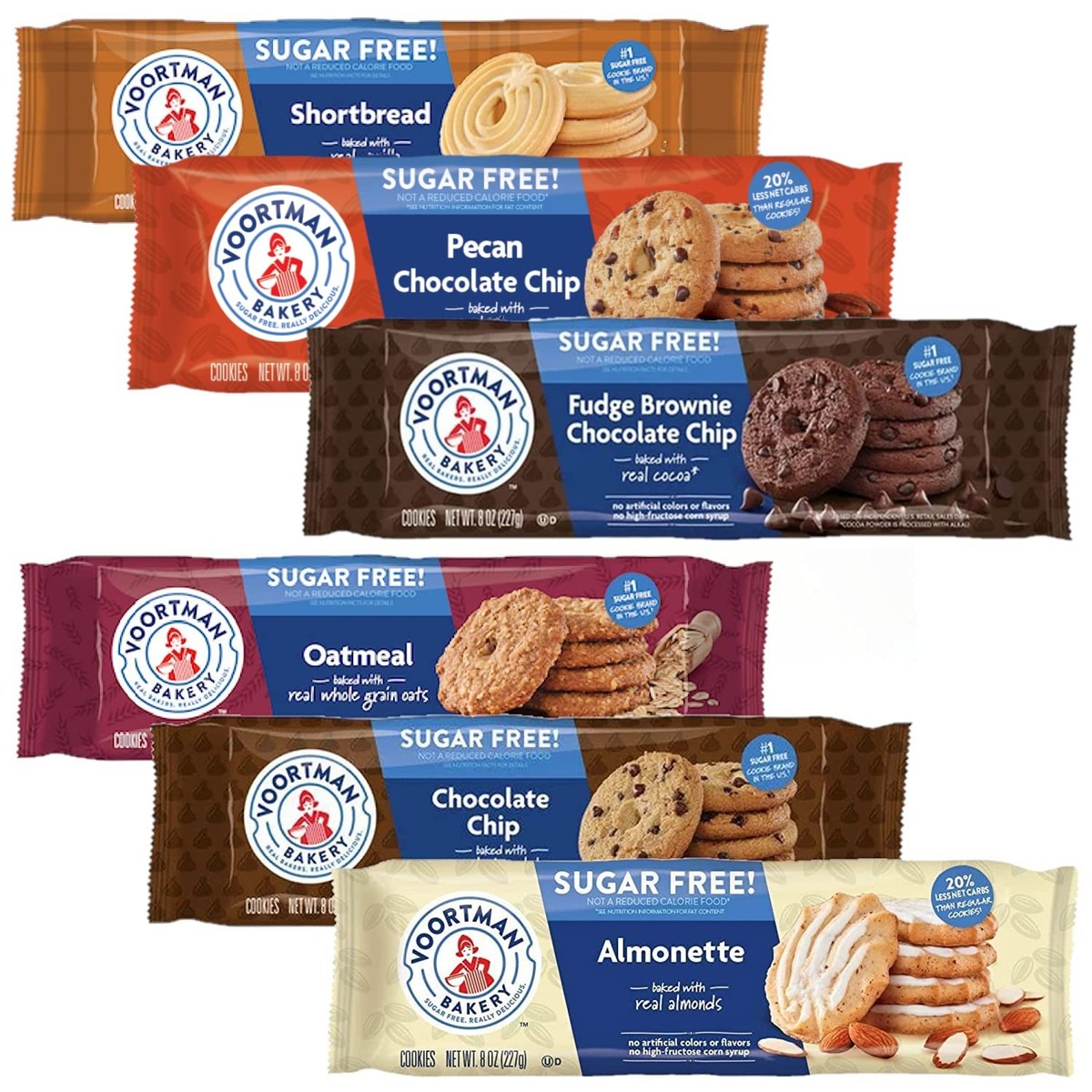 Voortman Bakery Sugar Free Cookie, Flavors Chocolate Chip