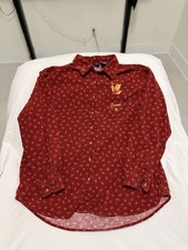 Vintage Disney Winnie The Pooh Shirt Corduroy Button Embroidered Long Sleeve XL