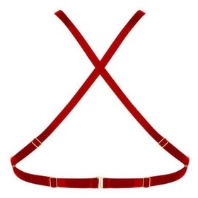 Bordelle Cabaret Sheer Strappy Bordeaux Bra NWOT Size 34DD/36D