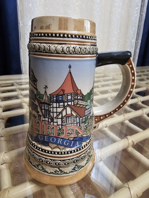 E.H.G Ceramic German Beer Stein, Alpine Village 