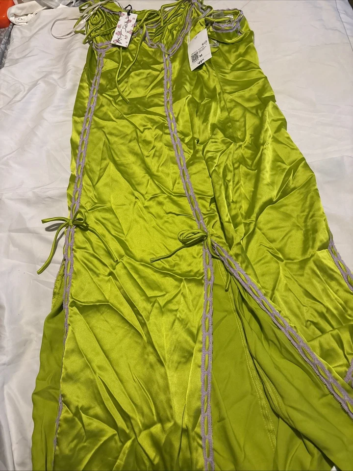 Vestido maxi feminino Forever 21 Betsey Johnson verde/multicolorido tamanho M - Imagem 2 de 4