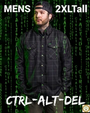 DIXXON Flannel CTRL-ALT-DEL Flannel Shirt -  Men's 2XL Tall