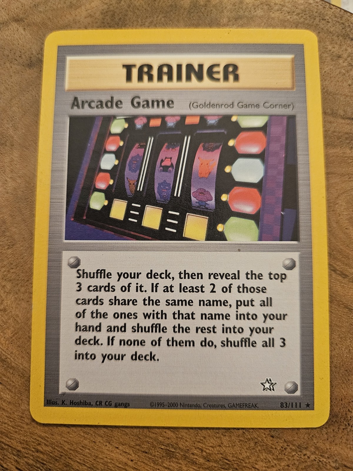 Arcade Game 83/111 Neo Genesis Trainer Pokémon Card LP+