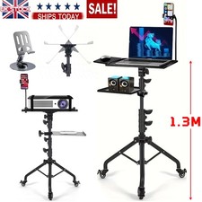 Portable Adjustable Laptop Projector Stand Table Tripod w/Wheels Height Adjust