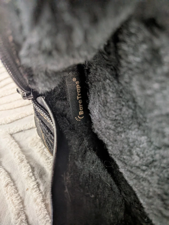 BOTAS BARETRAPS MUJER Belen ZAPATOS TALLA 8 M Cuero Imitación Piel Negro Foto 4 de 4