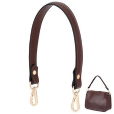 18 Inch Genuine Leather Purse Strap, Short Bag Strap Puse Handle Bag Brown