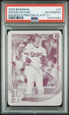 2025 Bowman Shohei Ohtani #17 Magenta Printing Plate /1 PSA A