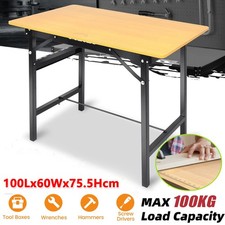 100KG Heavy Duty Foldable Desktop Metal Table Work Bench with Ruler & Tool Slots