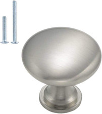 10 Pack Brushed Nickel round Cabinet Knobs, Solid Zinc Alloy  Durable, Rust Res