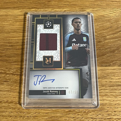 Topps Museum Collection UEFA 2024/25 Jacob Ramsey Auto Relic MAR-JR 47/50