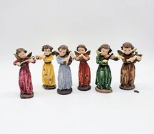 Vintage Artmark Christmas Angels Playing Instruments Figurines Lot Of 6 SEE 