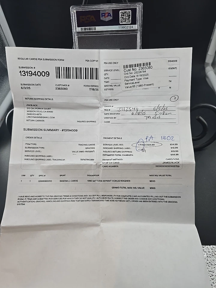 Honus Wagner PSA 9 GEMA COMO NUEVA T-206 1995 IMT Hermosa Tarjeta! Foto 3 de 3