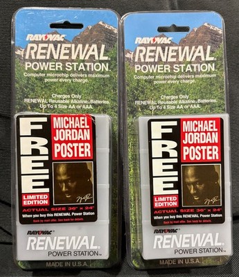 Lot of (2) New Sealed Rayovac Renewal Power Station PS1 - Reusable Batteries