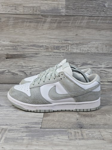 Talla 11- Nike Dunk Zapatos Tenis Mujer Pana Plateados Baja Luz - Imagen 7 de 13