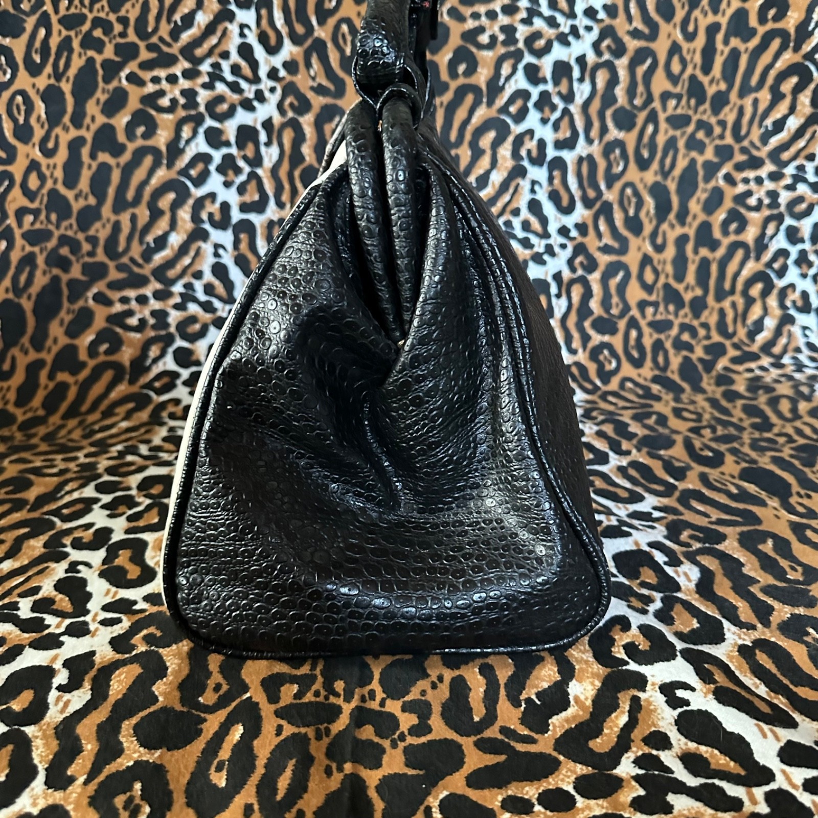 Vintage 1980s Patchwork Clown Shoulder Doctors Ba… - image 11