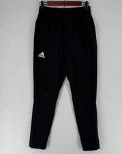 Adidas Track Pants Mens Small Black AEROREADY Training Lower Leg Zipper Athletic
