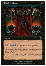 1 x Dark Ritual - Deckmasters - Moderate Play - MTG