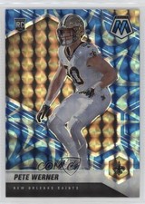 2021 Panini Mosaic Rookies Reactive Blue Mosaic Prizm Pete Werner #367 7k1