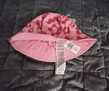 Pink Floral Minnie Mouse Youth Bucket Sun Hat Disney Parks New