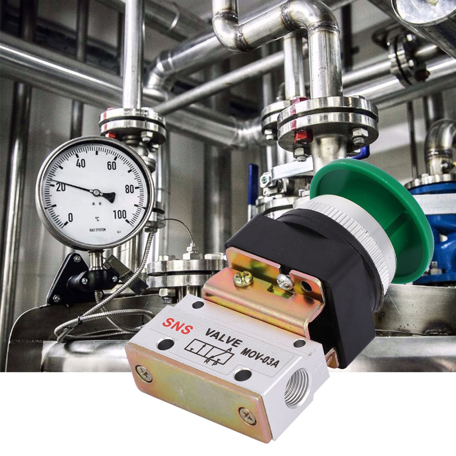 Good Airtightness Push Button Pneumatic Mechanical Valve Stable Valve Push☜