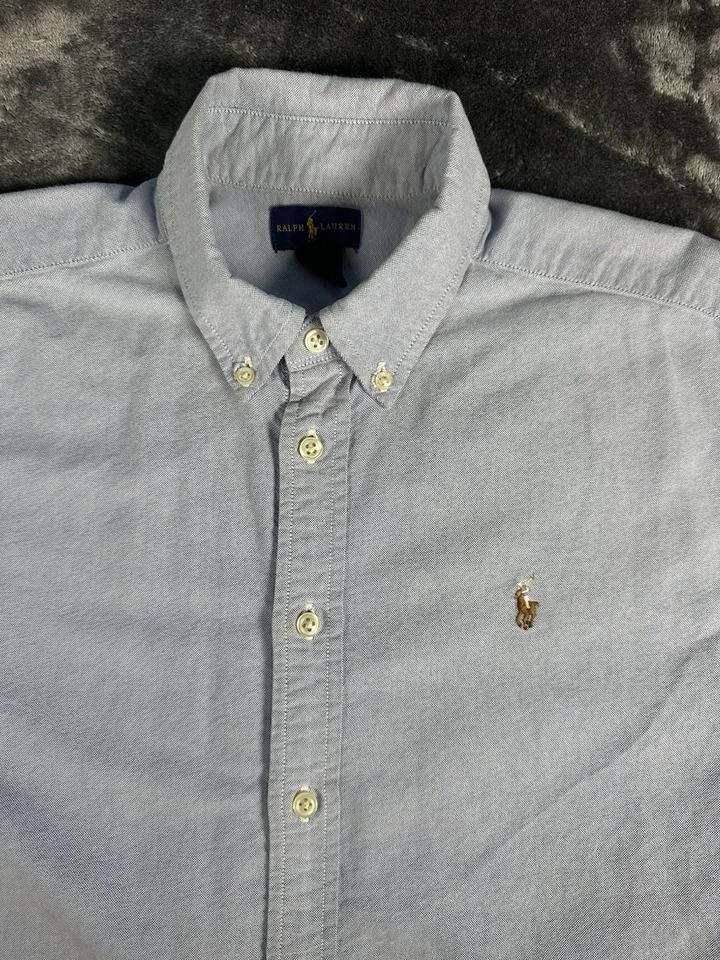 Polo Ralph Lauren Boys 18 Oxford Button Down Shirt White Embroidered Pony OCBD - Image 2 of 4