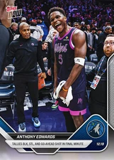 Anthony Edwards Block, Steal, Goal - 2025-26 NBA Topps NOW - Card 94 Presale