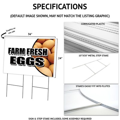 Visit Our Book Fair Yard Sign & Stake outdoor plastic coroplast window