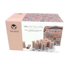 Calista Ion Hot Rollers Short 1" Medium 1.25" w/ 12 Clips Printed Bag NIB