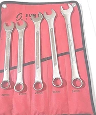 Sunex Tools 9605M 5 Piece Raised Panel Metric Combination Wrench Tool Set