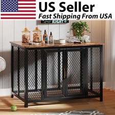 48" Large Dog Crate Heavy Duty Kennel Cage End Table Pet Furniture