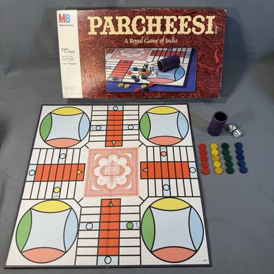 Vintage 1989 Milton Bradley Parcheesi - Royal Board Game of India. 100% Complete