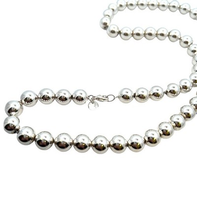 Tiffany & Co Sterlingsilber 10 mm Kugel Perle 31'' Halskette Ag LM1264