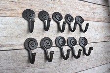 Vintage handforged iron Hooks coat bath robe hanger library school hook 10 pcs