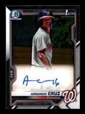 2021 Bowman Chrome Prospect Autographs #CPAAC Armando Cruz Auto - EXACT SCAN
