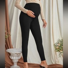 SHEIN Maternity Elastic Waist Solid Leggings. Size Small