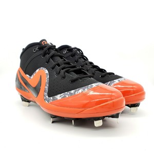 orange metal baseball cleats